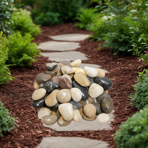 Galets de rivière naturels polis, 1,6-2,4 pouces, 18 lb, galets décoratifs pour aménagement paysager intérieur/extérieur, aquarium, vase - Product Image 2