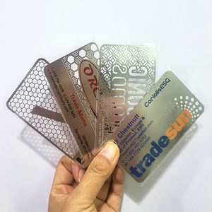 Penjualan terlaris mewah kustom merek baja nirkarat emas mawar logam bisnis pencetakan kartu kartu kartu bisnis - Product Image 1