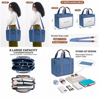 Sac fourre-tout en toile grand format pour femme, durable, pliable, sac messager pour Bible, sac à main en toile, sac bandoulière avec plusieurs poches