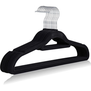 Perchas de Terciopelo Premium Antideslizantes, Multifuncionales, con Barra para Corbatas, Gancho Giratorio de 360 Grados para Baño, Armario, Abrigos - Product Image 1