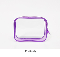 Vente en gros Trousse de toilette transparente étanche trousse de maquillage de voyage en plastique pvc trousse de maquillage transparente avec logo personnalisé