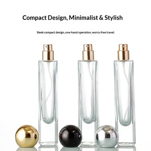 30ml Round Transparent <b>Perfume</b> Refill Bottle, High-value Thick Base Press Spray Sample Bottle - Product Image 2