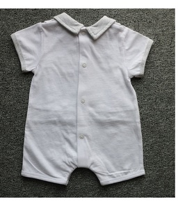 100% coton gentleman type col <span class=keywords><strong>polo</strong></span> à manches courtes bébé garçon barboteuse combinaison pour l'été - Product Image 3