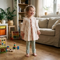 Ensemble tunique pour filles à imprimé lapin, 2 pièces, robe tunique à manches longues + leggings à rayures vertes et blanches avec volants en dentelle, tenue pour la fête de Pâques