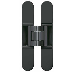 Черный скрытый шарнир Регулируемый цинковый сплав мягкий закрытый 3D дизайн для деревянных и стальных дверей - Product Image 2