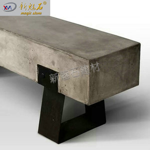 New Magic Stone Grc Bench 3Cm Thickness <b>Cement</b> Gray Industrial Style Outdoor Patio Bench - Product Image 2