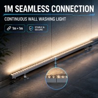 Projecteur mural LED extérieur blanc PWM 0-10V DALI RDM Amber White TIR (réflexion interne totale) DMX 24W 36W 48W