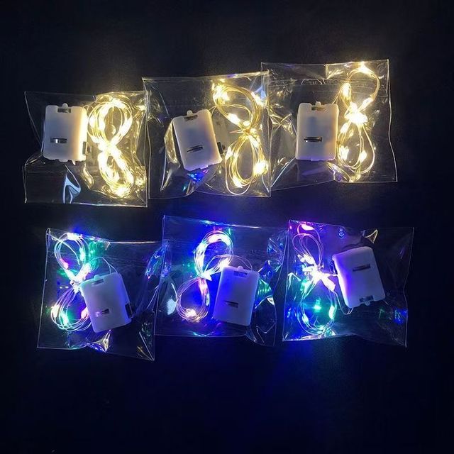 Christmas Decorations Waterproof Mini Micro Copper Wire Battery Operated LED Strip String Fairy Lights 1M/2M 10/20LED Dimmable