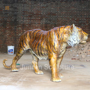 Estatua de tigre de tamaño real para decoración al aire libre, escultura de bronce para caminar, Plaza - Product Image 5
