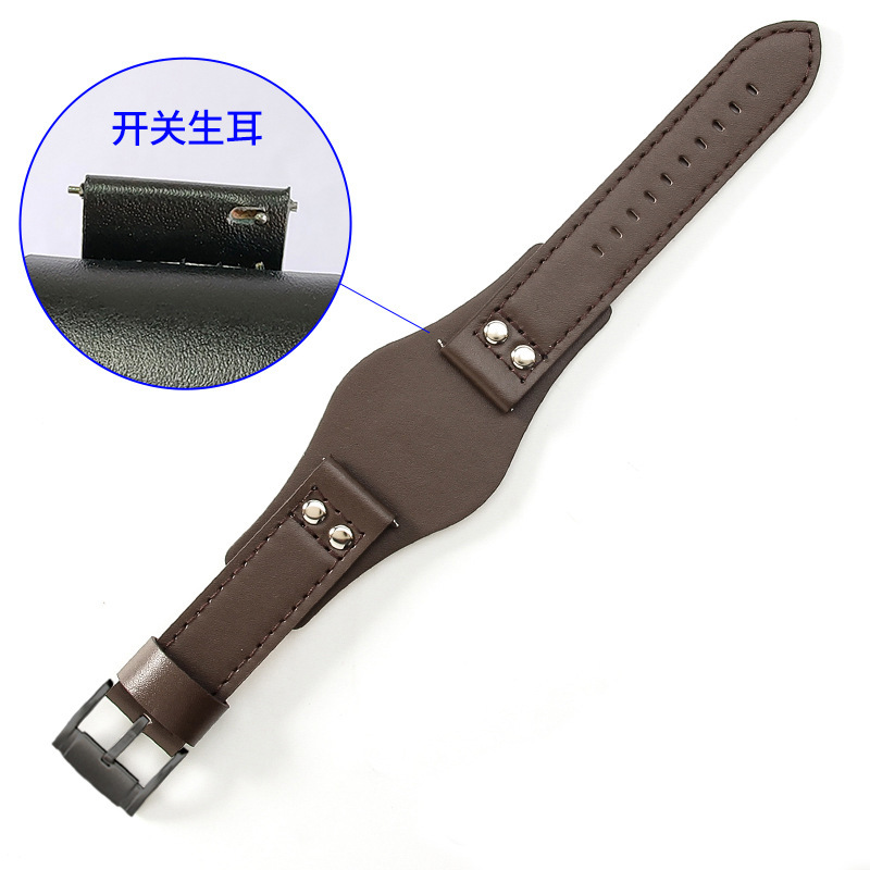 Boucle unie marron-noir-K8