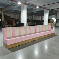 Meubles de restaurant américains sur mesure, ensemble de banquettes rétro pour restaurant, structure en bois massif, mobilier de restaurant commercial