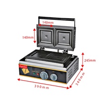 Gaufrier Électrique Commercial Mini en Acier Inoxydable, Plaques Antiadhésives Personnalisées en Aluminium Moulé pour Gaufres et Œufs, Offre Spéciale