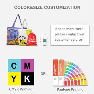 Sac en toile de créateur recyclable imprimé de logo personnalisé de haute qualité Grand sac fourre-tout en toile en coton naturel uni - Product Image 3