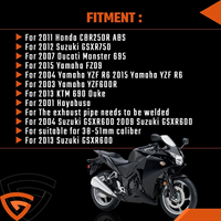 Pot d'échappement universel en acier pour moto M4, silencieux DB Killer, échappement à enfiler pour Suzuki Yamaha, neuf