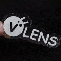 Autocollants holographiques transparents de haute qualité, étiquettes en vinyle imperméables pour les emballages de cosmétiques, de gloss à lèvres et de bougies