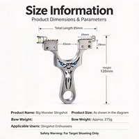 Slingshot en acier inoxydable multifonctionnel, léger et durable, adapté aux débutants, avec bande plate à dégagement rapide et viseur à 6 broches en fibre.