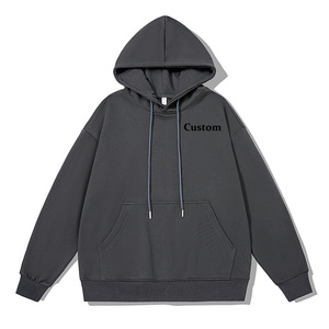 Sweat-shirt à capuche en molleton surdimensionné pour homme personnalisé 2026, sweat-shirt long en coton, sweat-shirt streetwear avec service, nouveau design - Product Image 1