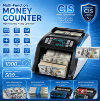 Machine de comptage de billets AL-N60D 1 CIS à détection de valeur mixte, compteur de billets haute vitesse, détecteur de fausse monnaie avec écran MG IR TFT