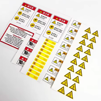 Étiquettes d'avertissement personnalisées, étiquettes de sécurité en PVC, étiquettes d'avertissement imperméables, autocollants auto-adhésifs à haute visibilité