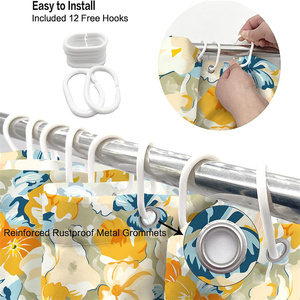 Floral aquarelle Boho fleur salle <span class=keywords><strong>de</strong></span> bain <span class=keywords><strong>rideau</strong></span> abstrait belle esthétique <span class=keywords><strong>baignoire</strong></span> décor <span class=keywords><strong>tissu</strong></span> lavable en Machine <span class=keywords><strong>rideau</strong></span> <span class=keywords><strong>de</strong></span> douche - Product Image 3