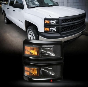 Nouvel ensemble de phares halogènes Shangpo pour <span class=keywords><strong>Chevrolet</strong></span> <span class=keywords><strong>Silverado</strong></span> 1500 Pickup Truck 2014-2015 - Rétrofit/Mise à niveau Garantie 1 an - Product Image 2