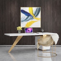 Ensemble de bureau haut de gamme importé, bureau pour femmes, table de direction exécutive, base en acier, bureau pour la maison