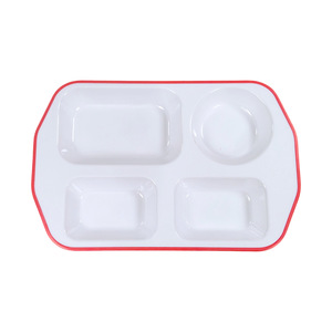 A5 <b>melamine</b> tableware factory, school canteen, special thickened four-compartment serving <b>plate</b> for meals and after-school care - Product Image 5