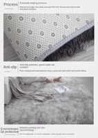 Tapis shaggy tie-dye lavande bleu turquoise, tapis moelleux, antidérapant, lavable, avec points antidérapants au dos, sans formaldéhyde