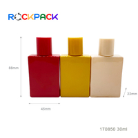 Bouteilles de parfum en verre rouge jaune rose en forme de Rectangle de 30ml