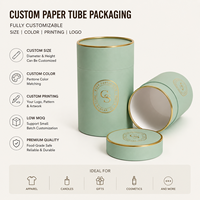 Tubo Cilíndrico de Papel Kraft de Pared Gruesa para Envasado de Alimentos Secos y Snacks, Logotipo Personalizado, OEM, Venta al Por Mayor, Certificado FSC