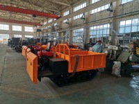 LIVRAISON GRATUITE Mini tombereau automatique manuel hydraulique diesel, transporteur multifonctionnel, tombereau à chenilles