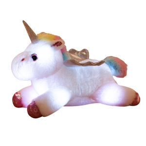 Peluche Personalizzato Unicorno Luminoso con LED Giocattolo Notturno Fluorescente - Product Image 1
