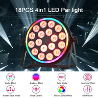 18x4W RGBW 4in1 LED Par Light Stage Light avec Dmx Sound Control pour Stage Party Show KTV DJ Disco