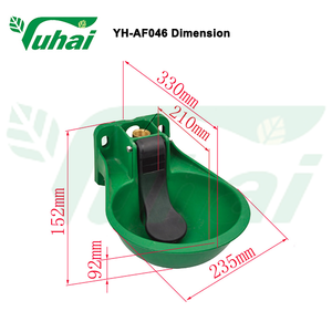 Abbeveratoi Automatici per Allevamento Bovino, Ciotole in Plastica Verde per Acqua da 2,6L per Animali - Product Image 5