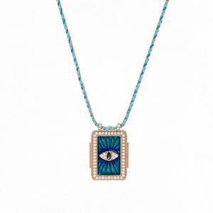 Vendite calde 18k placcato oro placcato sole cuore malocchio blu occhio smalto tarocchi gioielli non appannati oro 18k placcato ipoallergenico - Product Image 3