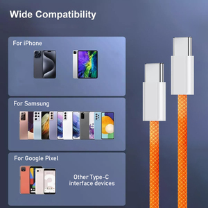 Cable USB C <span class=keywords><strong>de</strong></span> 30W 60W con Trenzado <span class=keywords><strong>de</strong></span> Nailon, Cable <span class=keywords><strong>de</strong></span> Carga Rápida Tipo C para <span class=keywords><strong>iPhone</strong></span> 17/17 Pro, para Samsung Note20 y Más - Product Image 6