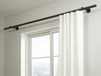 ZSTARR Nuevo Diseño 2 en 1: Sistema Integrado de Barra y Riel para Cortinas, Poste Decorativo con Riel Deslizante para Ventanas