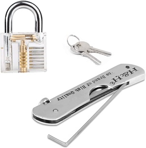 Outils de serrurier : Machine à tailler les clés, outil de <span class=keywords><strong>crochetage</strong></span> simple 6-en-1 en acier inoxydable Haoshi de qualité supérieure - Product Image 4
