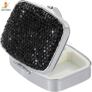 กล่องใส่ยาเม็ดโลหะสีดำออบซิเดียน กล่องยา กล่องใส่ยา - Product Image 1