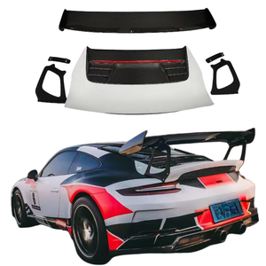 Passend für PAG 911 2014-2019 991 Doppeldeck-Heckstoßstange GT2 RS Carbon-Faser-Spoiler-Kit Schrauben Upgrade Anschraubbar - Product Image 1