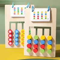 Juegos de laberinto de cuatro colores Montessori, tablero de rompecabezas deslizante a juego con forma de Color, juguetes educativos de aprendizaje para niños y niñas