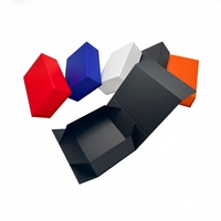 Grande boîte d'emballage cadeau pliable et plate personnalisable couverture magnétique monobloc portable pour chaussettes boîte cadeau pliable