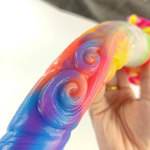 Dildo réaliste en silicone de 45 cm, dragon, <span class=keywords><strong>licorne</strong></span>, monstre, <span class=keywords><strong>plug</strong></span> <span class=keywords><strong>anal</strong></span>, stimulation du point G, jouet sexuel pour femmes et hommes - Product Image 3