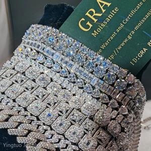 Wuzhou Yingtuo Bijoux Prix de gros 925 <span class=keywords><strong>Argent</strong></span> Moissanite Tennis <span class=keywords><strong>Bracelet</strong></span> Collier pour Cadeau - Product Image 1