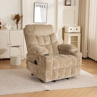 Canapé inclinable moderne en tissu avec fonction de levage électrique, fauteuil pivotant multifonction pour le loisir dans le salon, avec charge USB