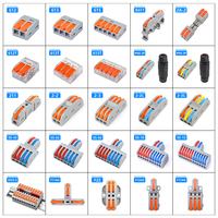 Connecteur de câblage à levier 2 entrées 2 sorties, bornier domestique pour éclairage LED, 4mm², à raccordement rapide, 32A/450V, connecteurs 2 broches