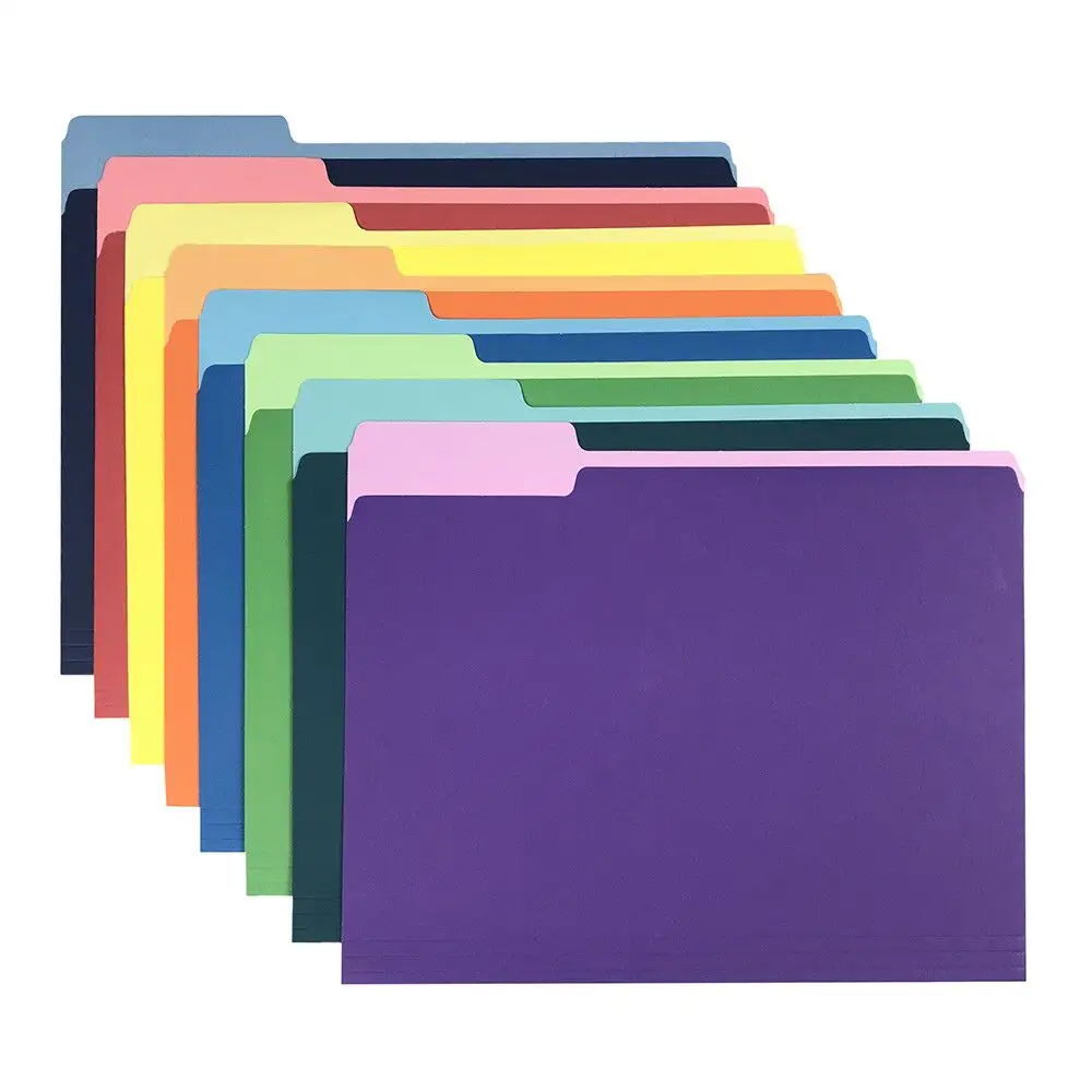 Разноцветные папки для файлов с манильным дизайном, бумага для документов, принимаем заказы на заказ