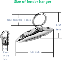Accessoires de quincaillerie marine Cintre de garde-boue à dégagement rapide Charnière de pont supérieur Bimini en acier inoxydable 316 pour bateau ponton