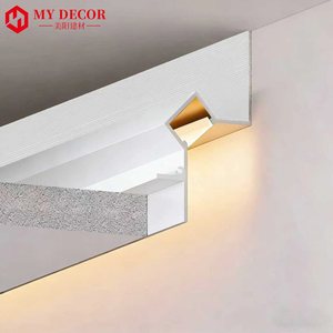 Profil de plafond en aluminium à prix d'usine, profil de <span class=keywords><strong>canal</strong></span> dissimulé, profil de plafond en plâtre, profil LED pour décoration intérieure - Product Image 4
