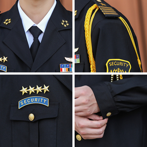 Divisa da guardia di sicurezza di Design femminile miglior protezione uniforme di sicurezza <span class=keywords><strong>Beige</strong></span> manica lunga porta set vestiti per le guardie di sicurezza - Product Image 2